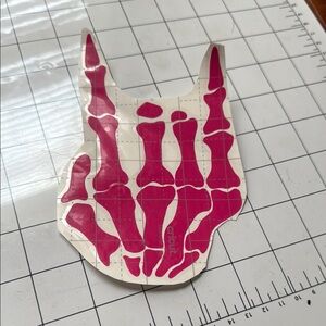 Cricut Vibrant Pink Skeleton Hand Sticker